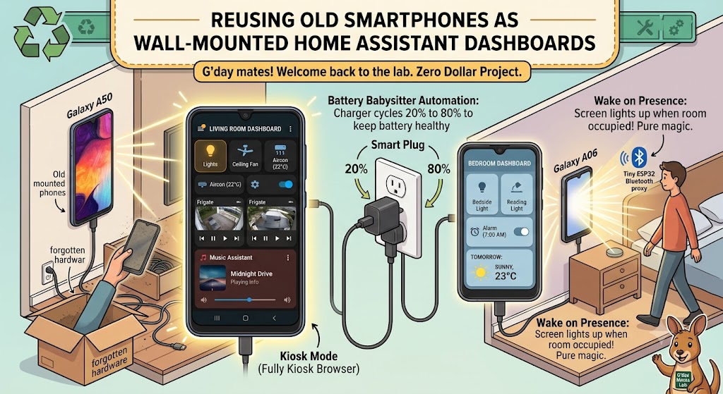 The Second Life of Old Phones: Turning Retired Androids into Home Assistant Wall Dashboards