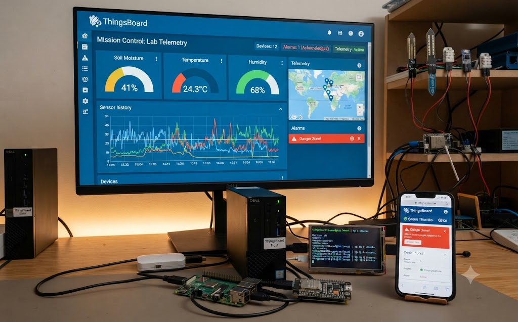 Beyond Dashboards: Visualizing IoT Telemetry with a Self-Hosted ThingsBoard