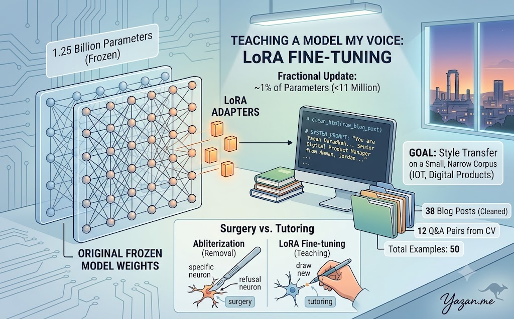 Teaching a Tiny Model to Sound Like Me: A LoRA Fine-Tuning Experiment