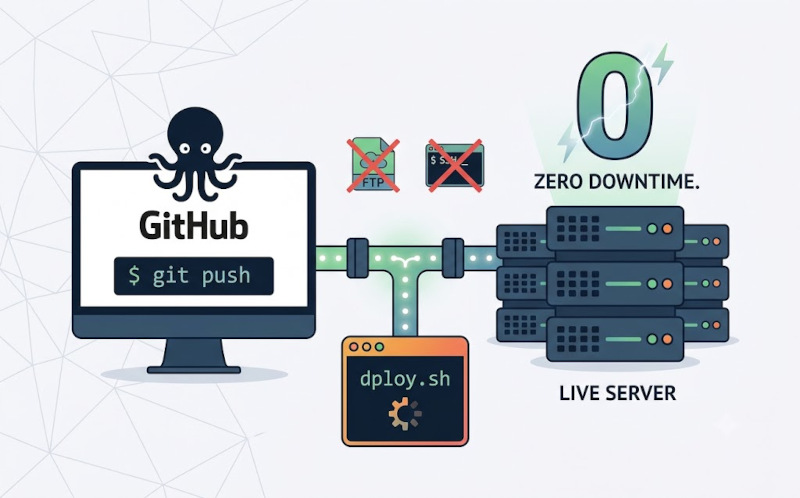 Zero-Click Deploys Automating GitHub-to-Server Pushes on Hetzner with CloudPanel & dploy